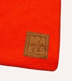 Orange Casentino Wool Blanket -Drakes Shop DR3CA023621 01800 3