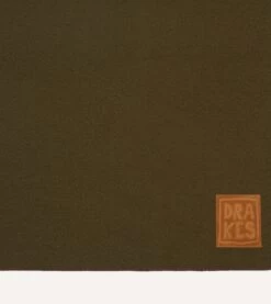 Olive Casentino Wool Blanket -Drakes Shop DR3CA023621 02400 4