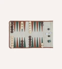 Suede And Leather Backgammon Set -Drakes Shop DR3CF023678 01300 2