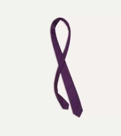 Purple Large Knot Grenadine Silk Tipped Tie -Drakes Shop FHG80N 06654 006 4