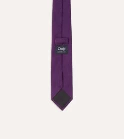 Purple Large Knot Grenadine Silk Tipped Tie -Drakes Shop FHG80N 06654 006 5