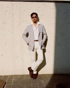 Blue And White Seersucker Games Blazer Mk. IV -Drakes Shop MicrosoftTeams image 34