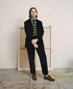 Navy Cotton Corduroy Games Blazer Mk. I -Drakes Shop NavyCordGames