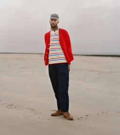 Red Lambswool 6 Button Cardigan -Drakes Shop ProductImage 40