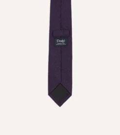Purple Pure Cashmere Solid Tipped Tie -Drakes Shop TIE QCA80N 01211 007 4