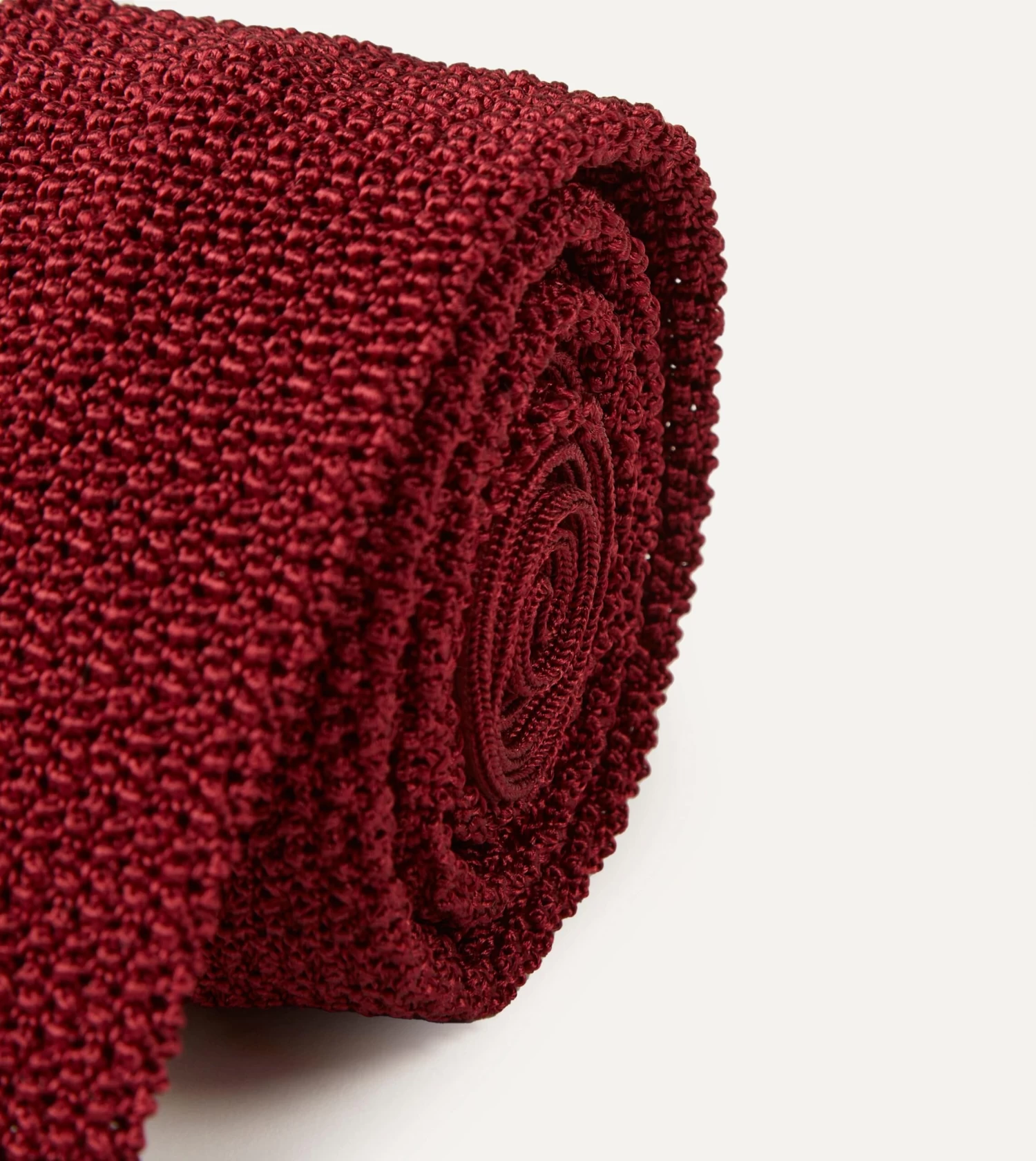 Light Wine Knitted Silk Solid Colour Tie 5 Light Wine Knitted Silk Solid Colour Tie - Image 3