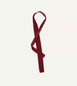 Light Wine Knitted Silk Solid Colour Tie 10 Light Wine Knitted Silk Solid Colour Tie -Drakes Shop TIE SC01KN PLAIN 007 4