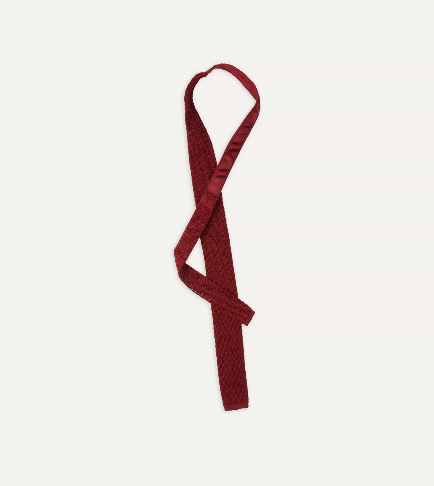 Light Wine Knitted Silk Solid Colour Tie 6 Light Wine Knitted Silk Solid Colour Tie - Image 4