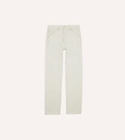 Ecru 12.7oz Selvedge Denim Patchless Five-Pocket Jeans